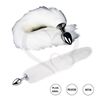 Plug anal metalico con cola de zorro blanca